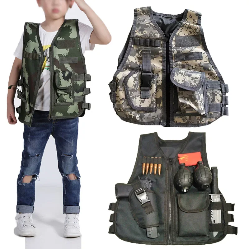 ファン屋外子供ベスト戦術少年少女迷彩 CS ゲームベスト子供 - Outdoor Hunting Games For Kids のレビューと価格