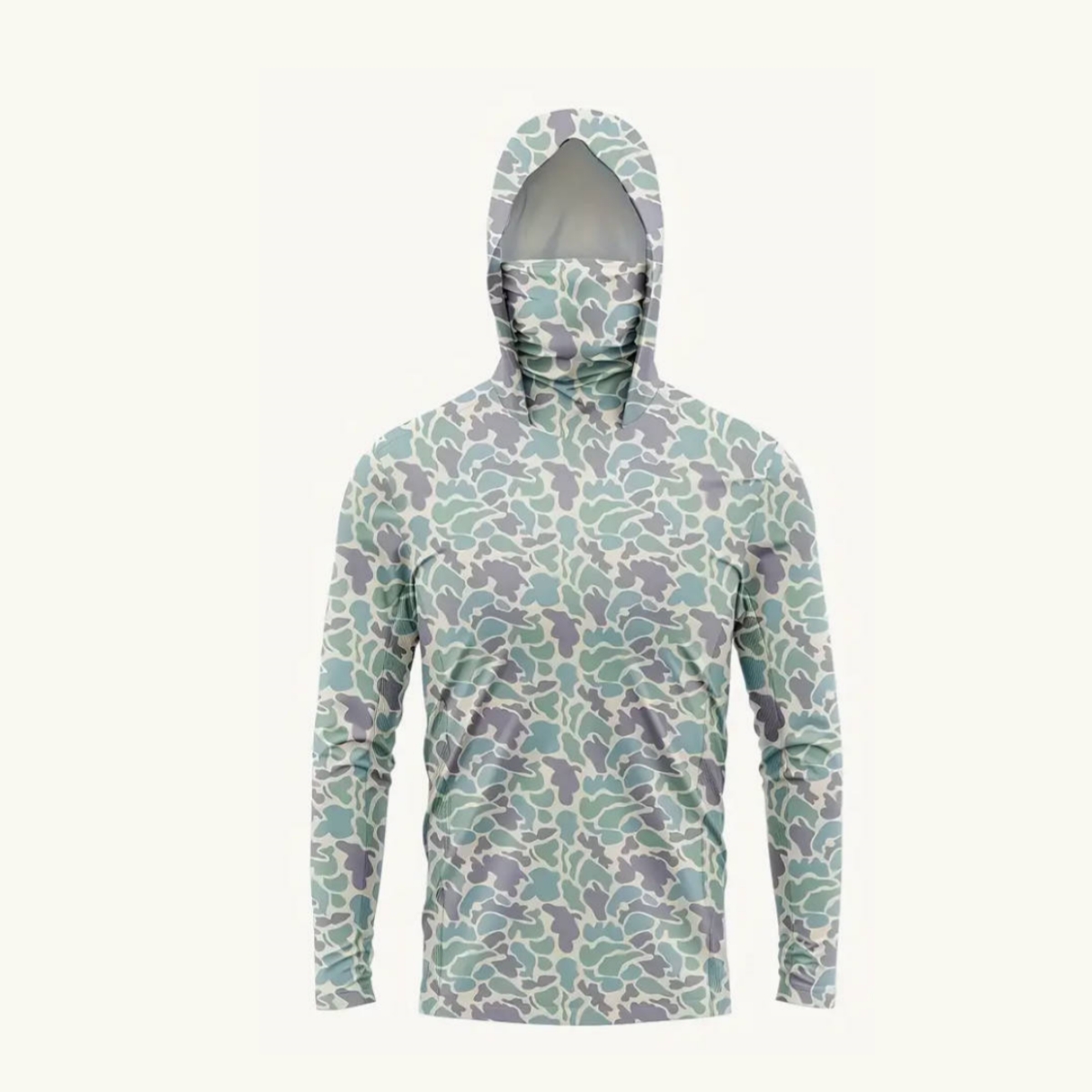 メンズUPF50+日焼け防止フィッシングフーディー、フェイス - Outdoor Hunting Prints のレビューと価格