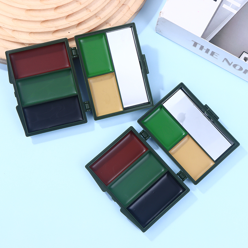 1 個 5 色迷彩フェイスペイントパレットミラー付き顔ボディ - Camo Face Paint のレビューと価格