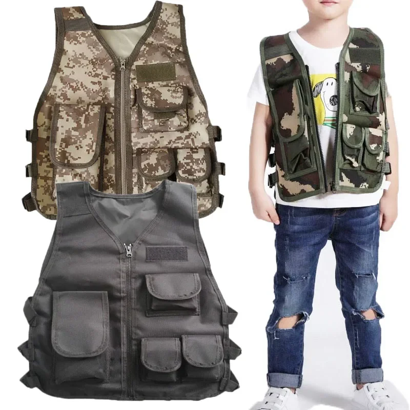 子供用タクティカルベスト、迷彩柄、防弾ベスト、キャンプ用、ト - Outdoor Hunting Games For Kids のレビューと価格