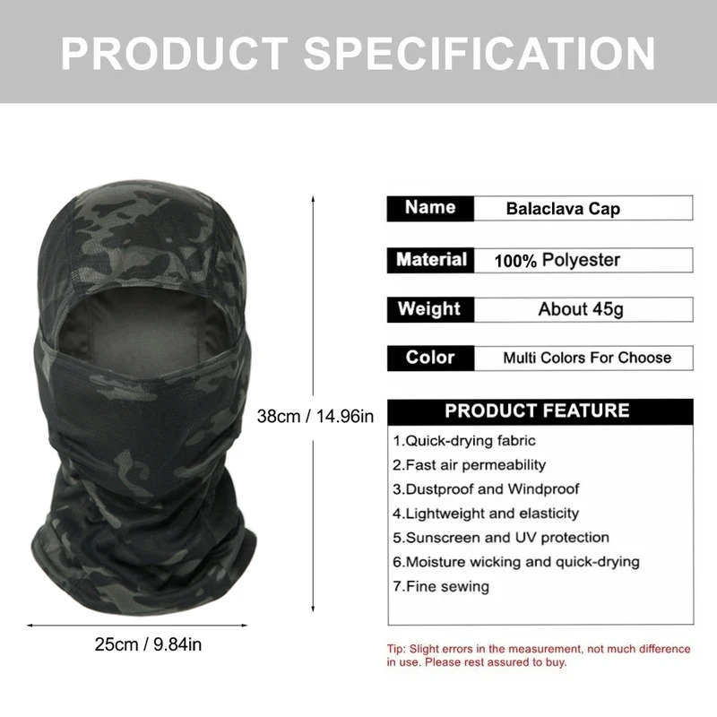 迷彩柄バラクラバ帽子 サイクリング用フルフェイスマスク アウ - Outdoor Hunting Prints のレビューと価格